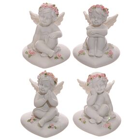 Cherubino Seduto con Rose Rosa