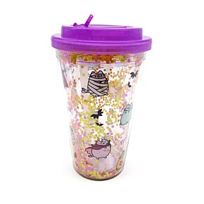 Bicchierone Infrangibile con Cannuccia - Pusheen - Il Gatto - Halloween