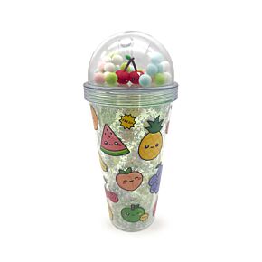 Bicchierone con Cannuccia e Decorazioni - Frutta - Foodiemals
