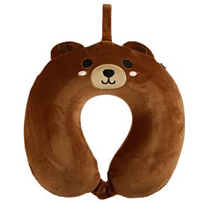 Cuscino da Viaggio in Memory Foam Relaxeazzz - Orso - Animali Dolci