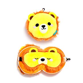 Cuscino da Viaggio con Maschera Relaxeazzz - Leone