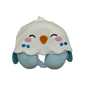 Cuscino da viaggio con Cappuccio - Kiki il Pappagallino - Hoodeazzz - Animali dolci