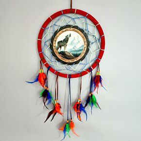 Acchiappasogni - Lupo - Mountain Wolf Dreamcatcher 33cm