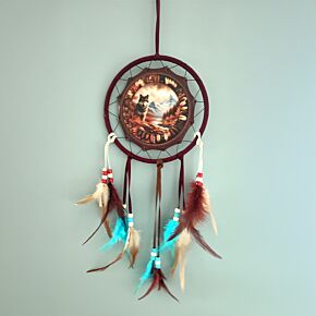 Acchiappasogni - Lupo - Autumnal Wolf - 16cm