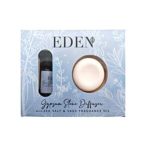 Set Diffusore di Aromi in Gesso e Olio Profumato - Sale Marino e Salvia - Eden