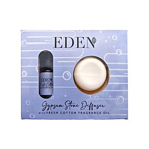 Set Diffusore di Aromi in Gesso e Olio Profumato - Fresh Cotton - Eden