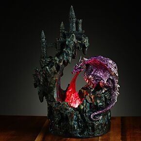 Drago Sputafuoco del Castello con LED - Drago della Leggenda Oscura