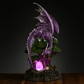 Madre Drago dell'Albero della Vita con LED - Drago della Leggenda Oscura