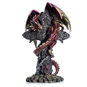 Drago della Leggenda Oscura - Drago su Croce Celtica Guardiano del Tesoro