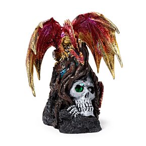 Drago della Leggenda Oscura - Drago Rubino con Led - Custode Porta dei Morti