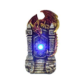 Drago della Leggenda Oscura - Drago del Fuoco sul Portone Mistico con LED