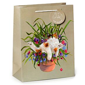 Busta Regalo - Gatto su Vaso - Kim Haskins - XL