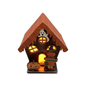 Casetta Decorativa per Halloween con LED - Spooky - Zucca - Trick or Treat 