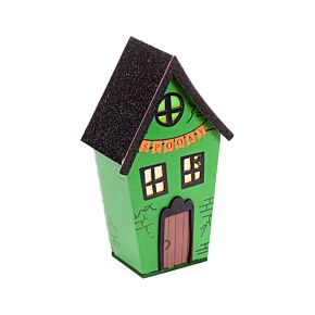 Casetta Decorativa per Halloween con LED - Casa Alta e Spaventosa - Spooky