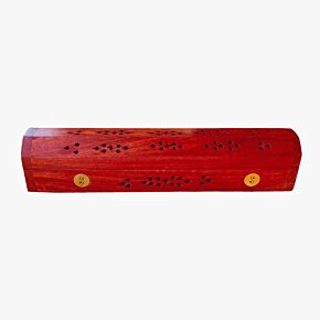 Scatola Porta Incenso in Legno Mango con Intarsi in Ottone - Yin Yang