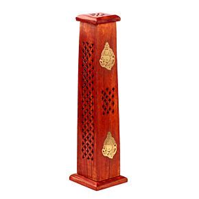 Brucia Incenso a Torre in Legno di Mango - Buddha Cinese