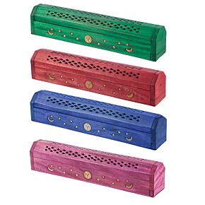 Brucia Incenso in Legno Mango - Colori Accesi