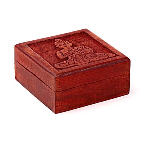 Scatola in Legno di Mango con Buddha Thailandese Intagliato