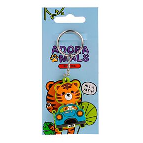Portachiavi in PVC - Alfie la Tigre - Animali Dolci