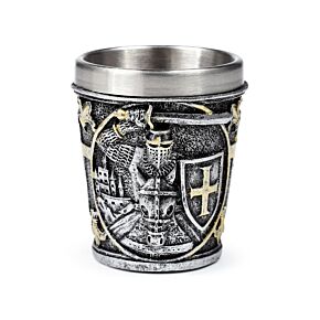 Bicchiere Decorativo da Shot - Cavaliere Medievale con Scudo
