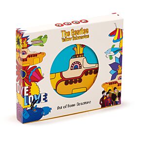 Set di 4 Sottobicchieri in Sughero - The Beatles - Yellow Submarine