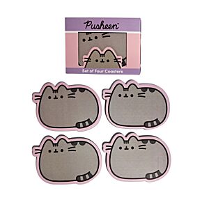 Set di 4 Sottobicchieri in Sughero - Pusheen il Gatto