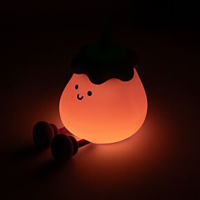 Lampada Notturna a LED con Supporto per Telefono - Melanzana - Foodiemals