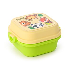 Porta Pranzo Bento con Posate e Chiusura a Clip - Animali Dolci - Selvatici