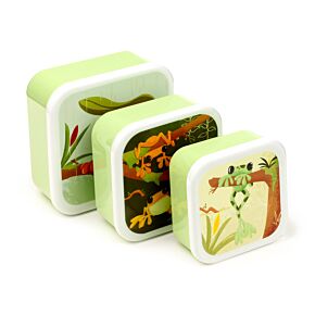Set di 3 Contenitori per Alimenti M/L/XL -  Rane Tropicali