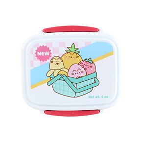 Porta Pranzo Bento con Posate e Chiusura a Clip - Pusheen il Gatto - Frutta