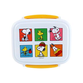 Porta Pranzo Bento con Posate e Chiusura a Clip - Snoopy & Woodstock - Peanuts