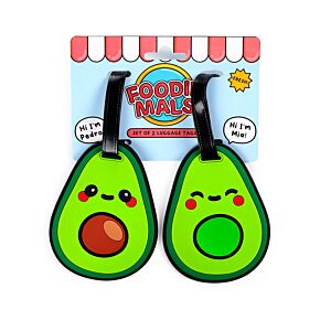 Set di 2 Etichette per Bagagli in PVC - Avocado - Foodiemals