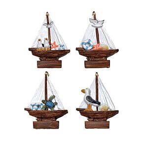 Magnete Stampato - Lungomare - Barca a Vela con Gabbiano & Tartaruga