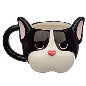 Tazza in Ceramica a Forma di Testa di Cane Bulldog Francese - Dog Squad