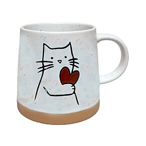 Tazza in Grès Porcellanato - Gatto con il Cuore