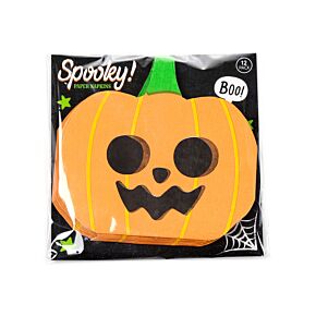 Tovaglioli di carta 3 veli - Confezione da 12 - Zucca di Halloween