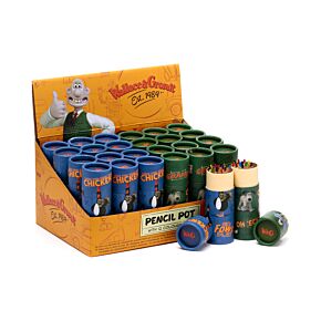 Tubo con Matite Colorate - 12 Pezzi - Wallace e Gromit