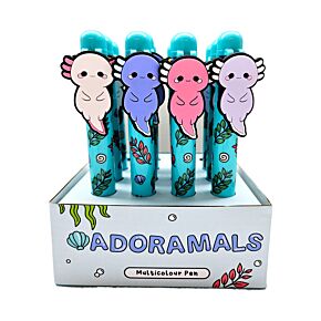 Penna Multicolore (6 Colori) - Maddie, l'Axolotl - Animali Dolci