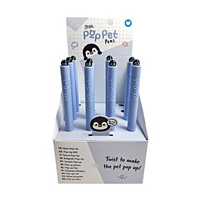 Penna con Top Pop Up - Pinguino - Animali Dolci