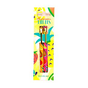 Set di 2 Penne a Sfera - Frutta Estiva