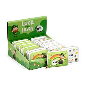 Portafoglio Piccolo con Zip - Folletto Portafortuna Irlandese - Irlanda