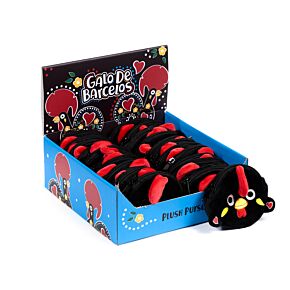 Mini Portamonete con Rivestimento in Peluche - Gallo di Barcelos Portoghese