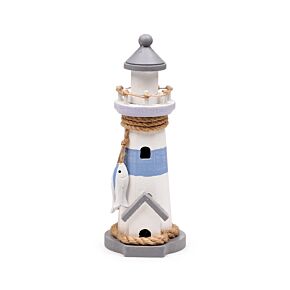 Decorazione Nautica - Faro con Pesci Bianchi