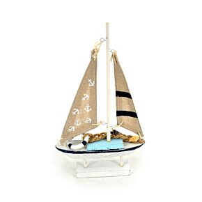 Decorazione Nautica - Barca a Vela con Vela ad Ancore