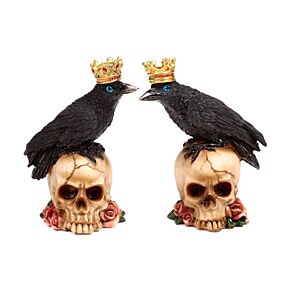 Corvo con Corona su Teschio con Rose