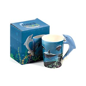 Tazza con Manico a Forma di Delfino