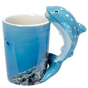 Tazza in Ceramica con Manico a Forma di Squalo Balena