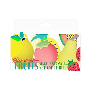 Set di 3 Spugnette per Trucco - Frutta Estiva