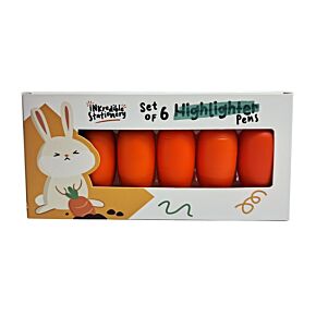 Set di 6 Evidenziatori con Topper - Carota