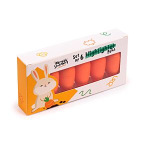 Set di 6 Evidenziatori con Topper - Carota